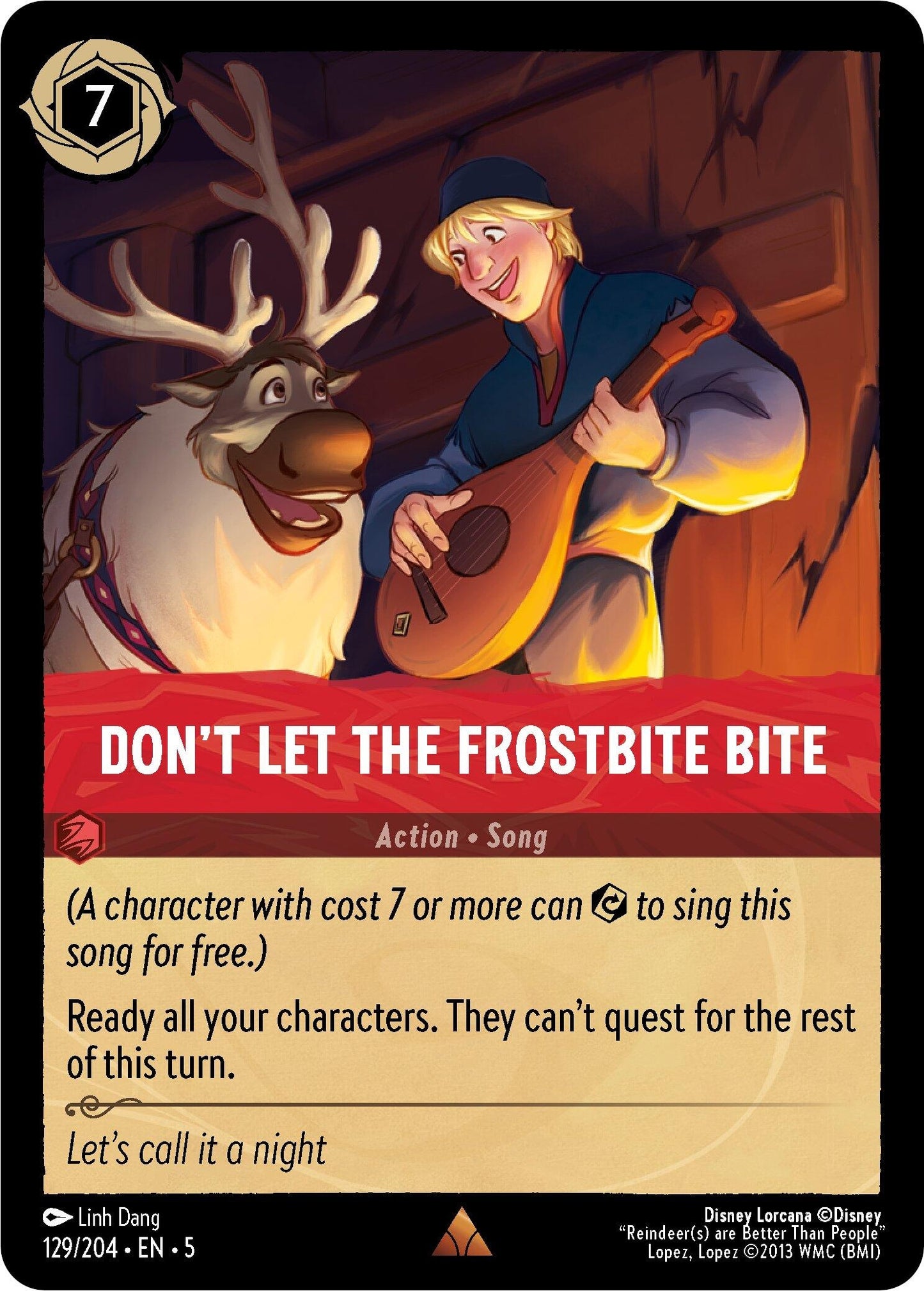 Image for Don't Let the Frostbite Bite (129/204) (Shimmering Skies) - Disney Lorcana