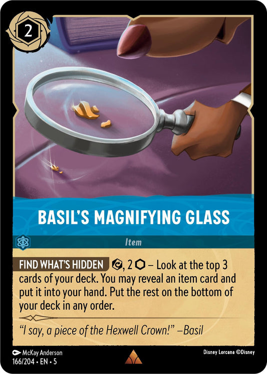 Image for Basil's Magnifying Glass (166/204) (Shimmering Skies) - Disney Lorcana