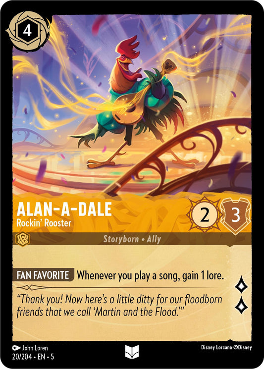 Image for Alan-A-Dale - Rockin' Rooster (20/204) (Shimmering Skies) - Disney Lorcana