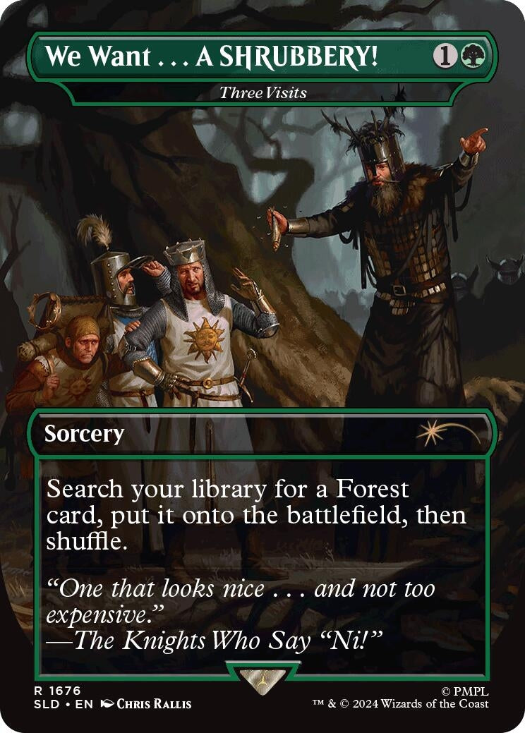Image for We Want...A SHRUBBERY! - Three Visits (1676) (Secret Lair Drop Series) - Magic: The Gathering