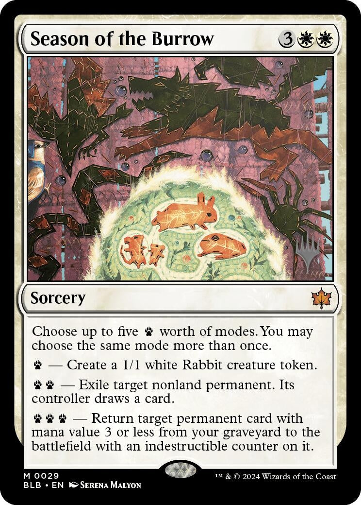 Image for Season of the Burrow (29) (Promo Pack: Bloomburrow) - Magic: The Gathering