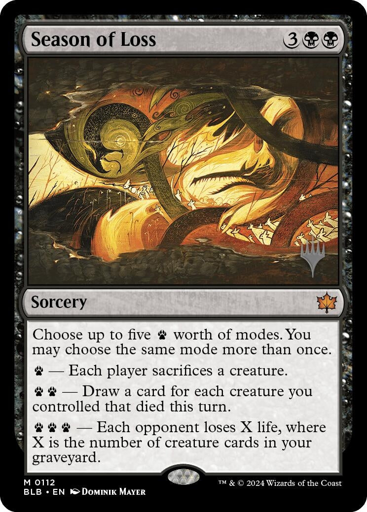 Image for Season of Loss (112) (Promo Pack: Bloomburrow) - Magic: The Gathering