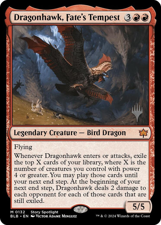 Image for Dragonhawk, Fate's Tempest (132) (Promo Pack: Bloomburrow) - Magic: The Gathering