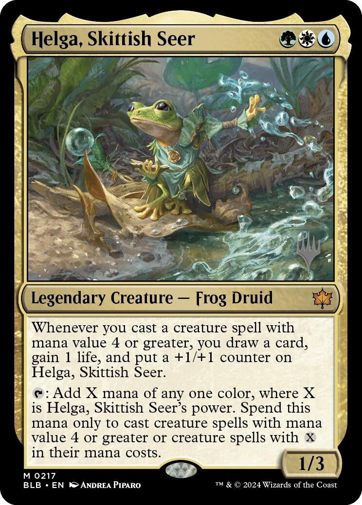 Image for Helga, Skittish Seer (217) (Promo Pack: Bloomburrow) - Magic: The Gathering
