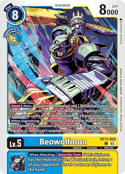 Image for Beowolfmon (BT17-026 C) (Secret Crisis) - Digimon Card Game