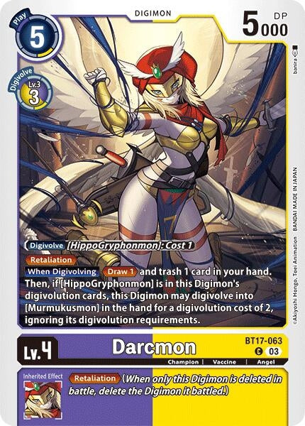 Image for Darcmon (BT17-063 C) (Secret Crisis) - Digimon Card Game