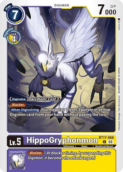 Image for HippoGryphonmon (BT17-066 C) (Secret Crisis) - Digimon Card Game