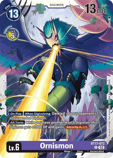 Image for Ornismon (BT17-072 U) (Secret Crisis) - Digimon Card Game