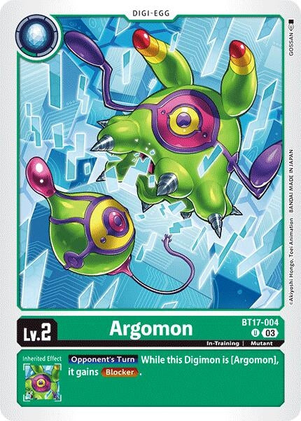 Image for Argomon - BT17-004 (BT17-004 U) (Secret Crisis) - Digimon Card Game