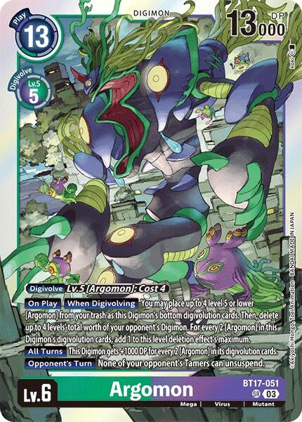 Image for Argomon - BT17-051 (BT17-051 SR) (Secret Crisis) - Digimon Card Game