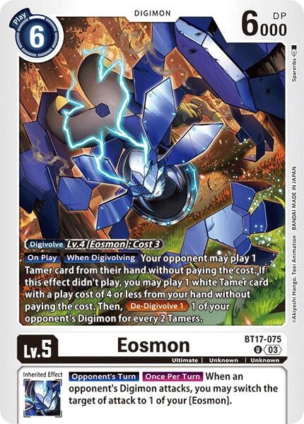 Image for Eosmon - BT17-075 (BT17-075 U) (Secret Crisis) - Digimon Card Game