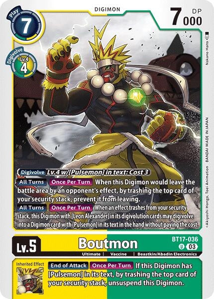 Image for Boutmon (BT17-036 U) (Secret Crisis) - Digimon Card Game