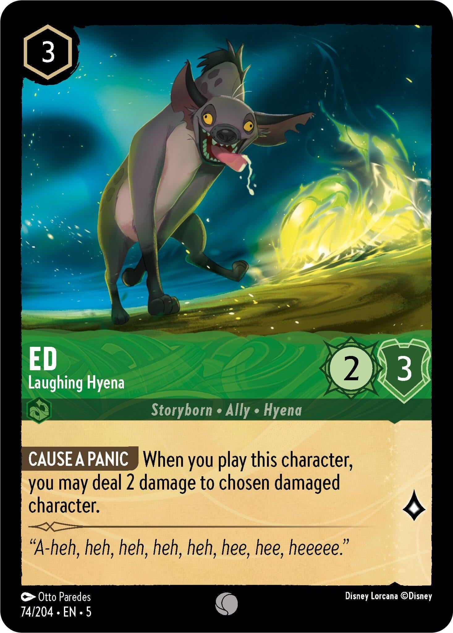 Image for Ed - Laughing Hyena (74/204) (Shimmering Skies) - Disney Lorcana