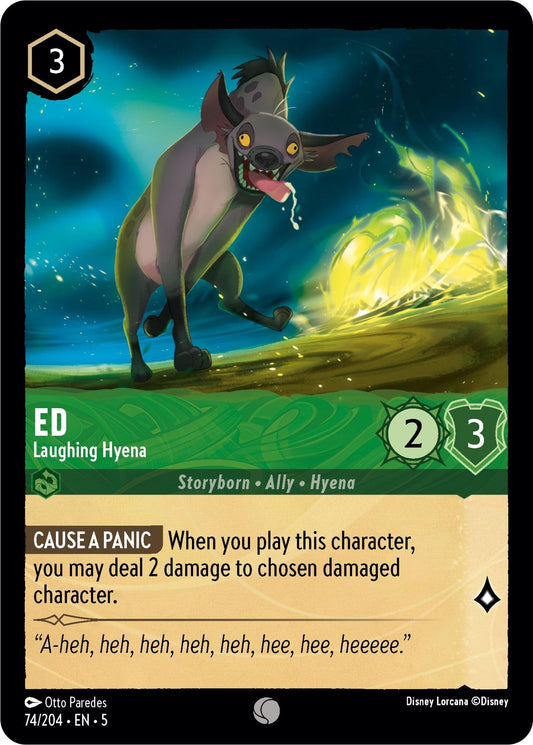 Image for Ed - Laughing Hyena (74/204) (Shimmering Skies) - Disney Lorcana