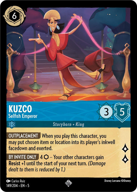 Image for Kuzco - Selfish Emperor (149/204) (Shimmering Skies) - Disney Lorcana
