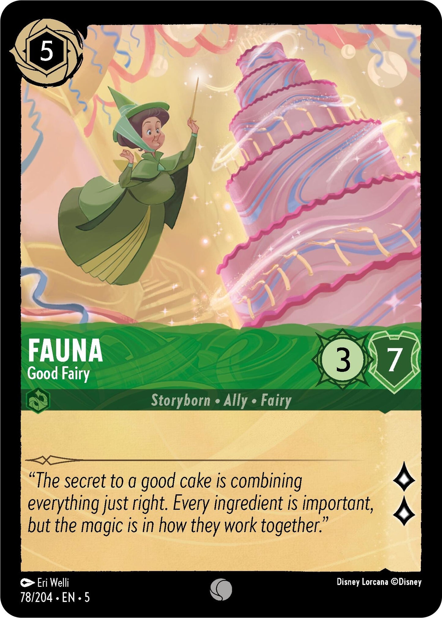 Image for Fauna - Good Fairy (78/204) (Shimmering Skies) - Disney Lorcana