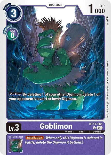 Image for Goblimon (BT17-061 C) (Secret Crisis) - Digimon Card Game