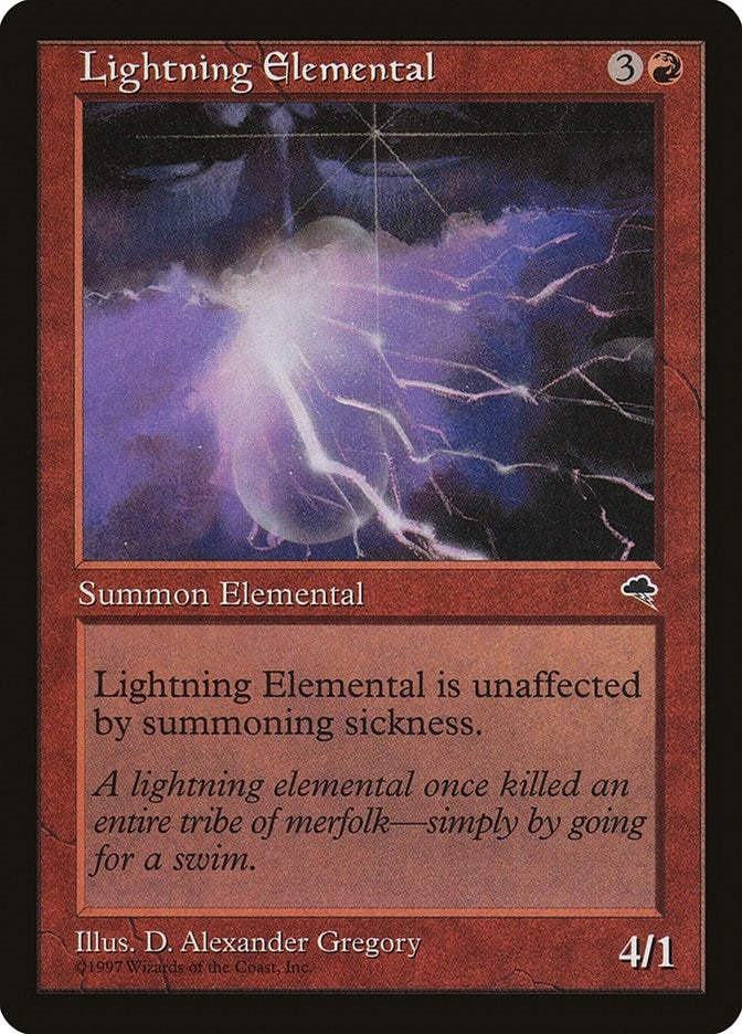 Image for Lightning Elemental (186) (Tempest) - Magic: The Gathering