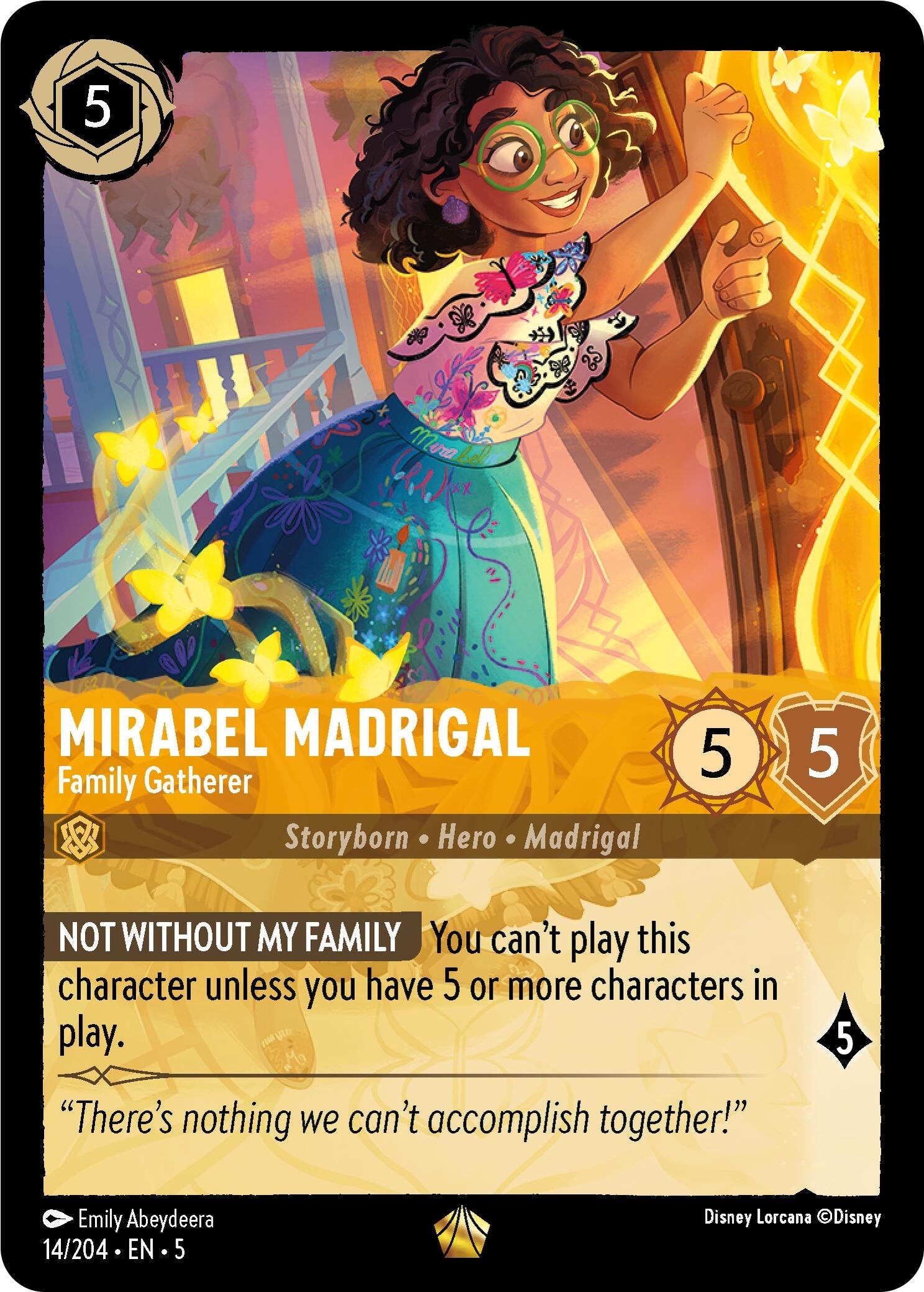 Image for Mirabel Madrigal - Family Gatherer (14/204) (Shimmering Skies) - Disney Lorcana