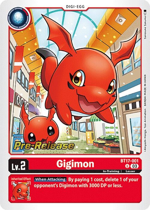 Image for Gigimon (BT17-001 U) (Secret Crisis Pre-Release Cards) - Digimon Card Game