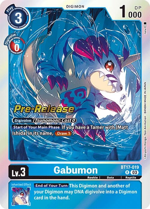 Image for Gabumon (BT17-019 R) (Secret Crisis Pre-Release Cards) - Digimon Card Game