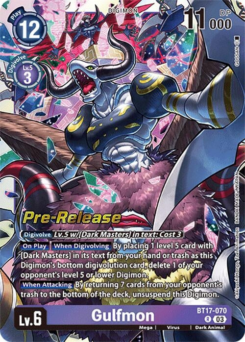 Image for Gulfmon (BT17-070 R) (Secret Crisis Pre-Release Cards) - Digimon Card Game