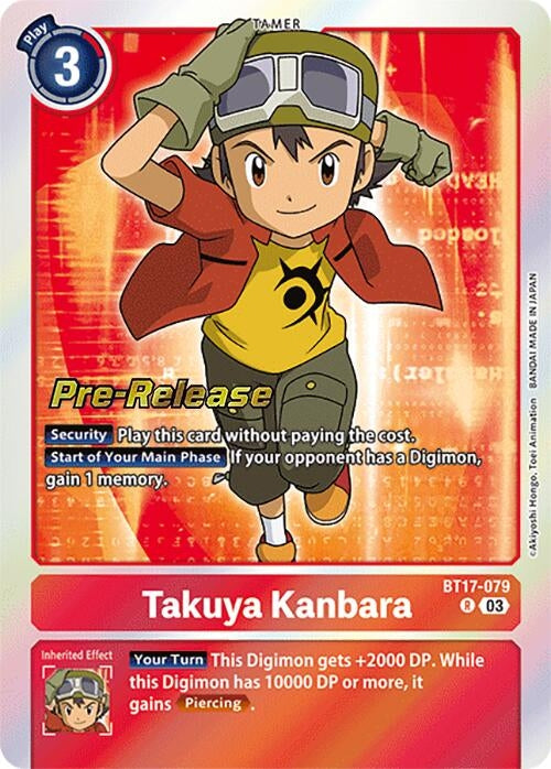 Image for Takuya Kanbara (BT17-079 R) (Secret Crisis Pre-Release Cards) - Digimon Card Game