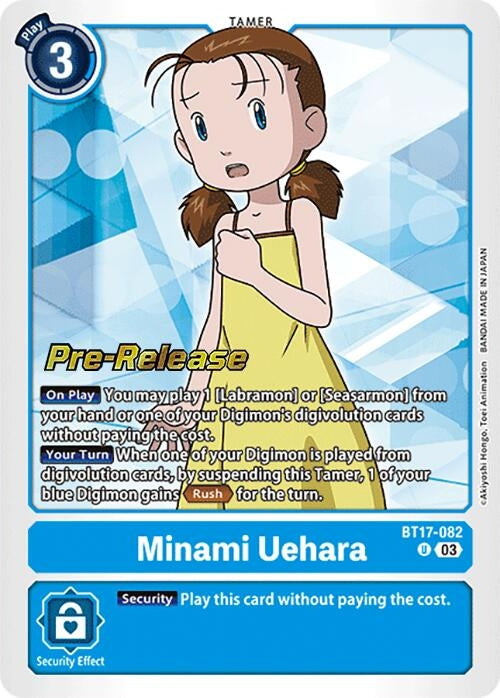 Image for Minami Uehara (BT17-082 U) (Secret Crisis Pre-Release Cards) - Digimon Card Game