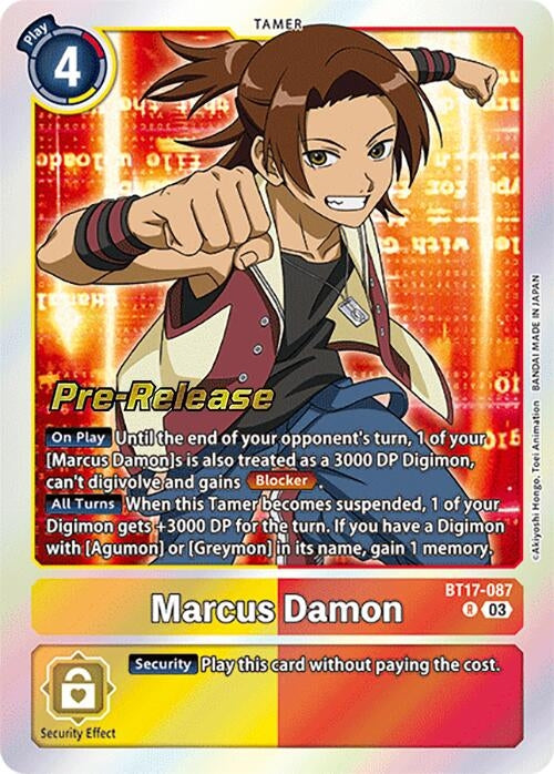 Image for Marcus Damon (BT17-087 R) (Secret Crisis Pre-Release Cards) - Digimon Card Game