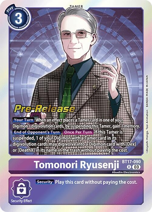 Image for Tomonori Ryusenji (BT17-090 R) (Secret Crisis Pre-Release Cards) - Digimon Card Game