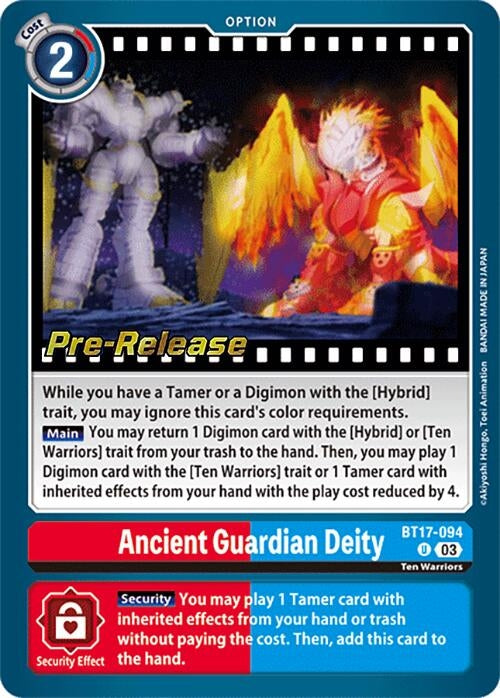 Image for Ancient Guardian Deity (BT17-094 U) (Secret Crisis Pre-Release Cards) - Digimon Card Game