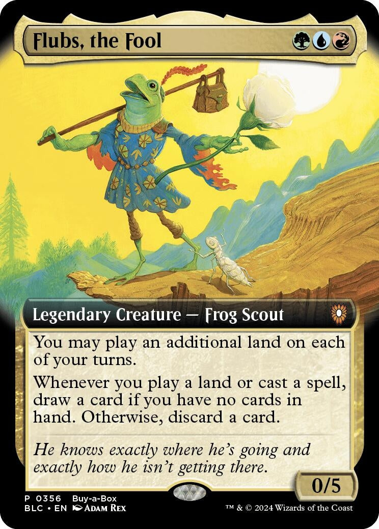 Image for Flubs, the Fool (Extended Art) (356) (Buy-A-Box Promos) - Magic: The Gathering