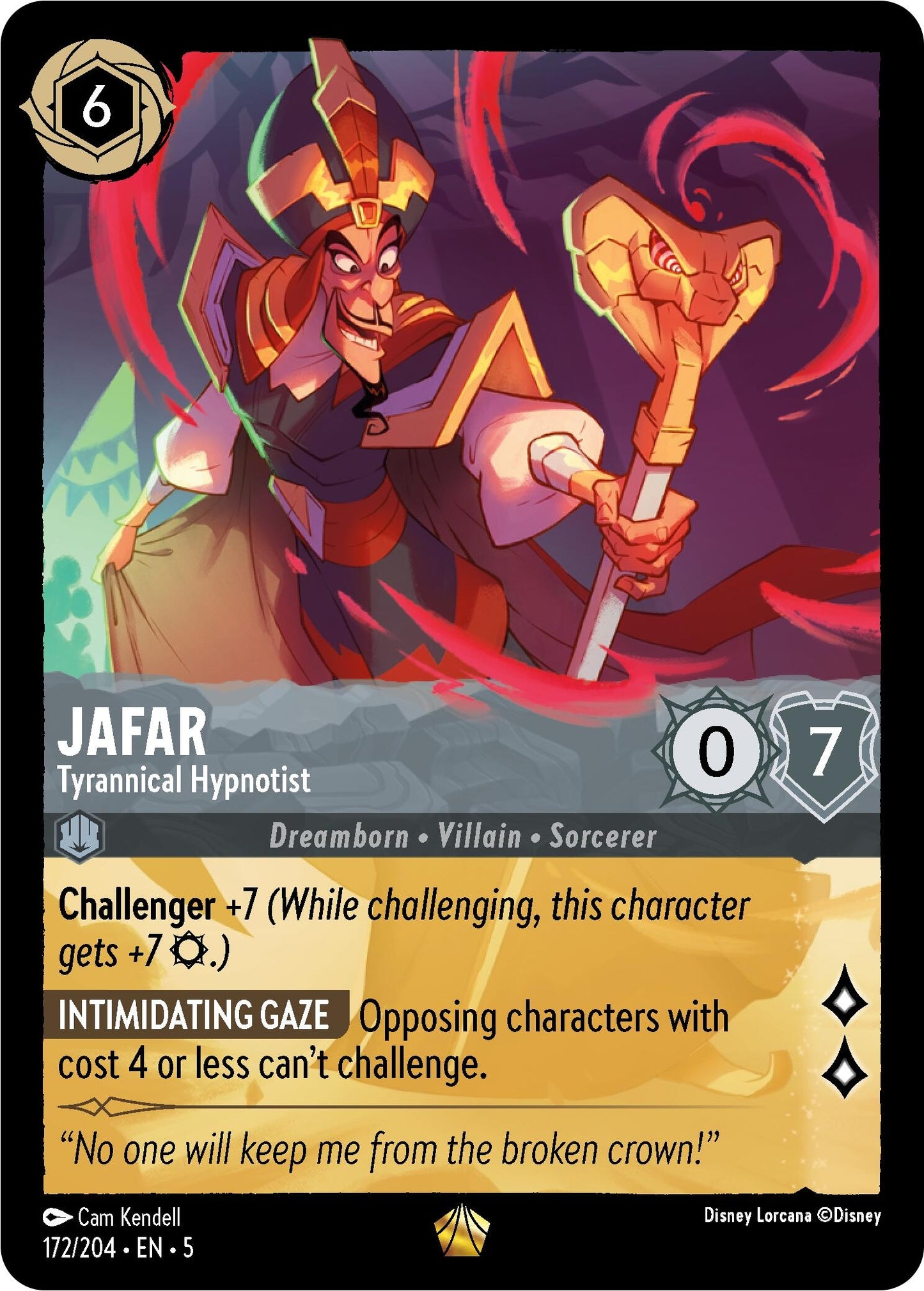 Image for Jafar - Tyrannical Hypnotist (172/204) (Shimmering Skies) - Disney Lorcana