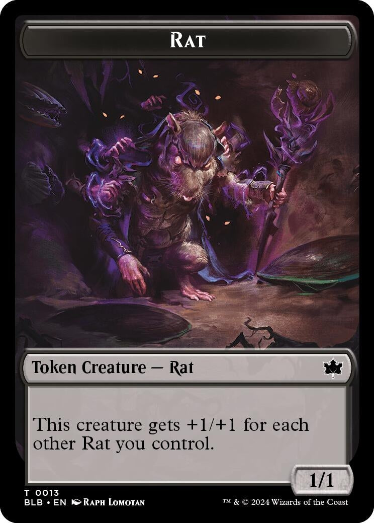 Image for Rat Token (13) (Bloomburrow) - Magic: The Gathering