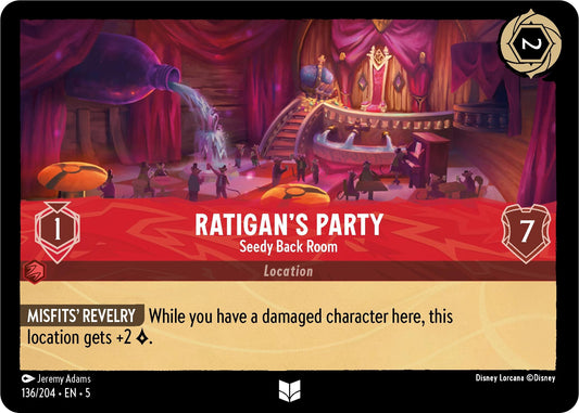 Image for Ratigan's Party - Seedy Back Room (136/204) (Shimmering Skies) - Disney Lorcana