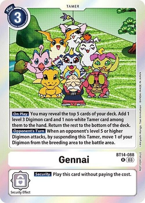 Image for Gennai (Secret Crisis: Movie Memorial Pack) (BT14-088 R) (Secret Crisis) - Digimon Card Game