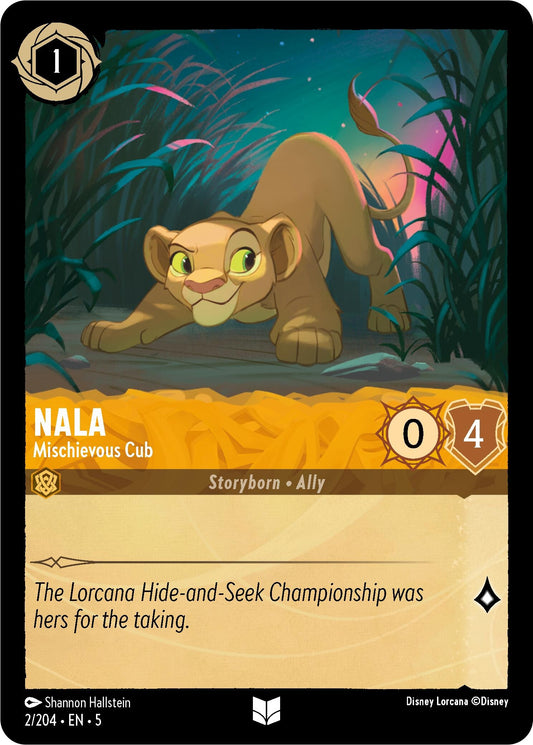 Image for Nala - Mischievous Cub (2/204) (Shimmering Skies) - Disney Lorcana