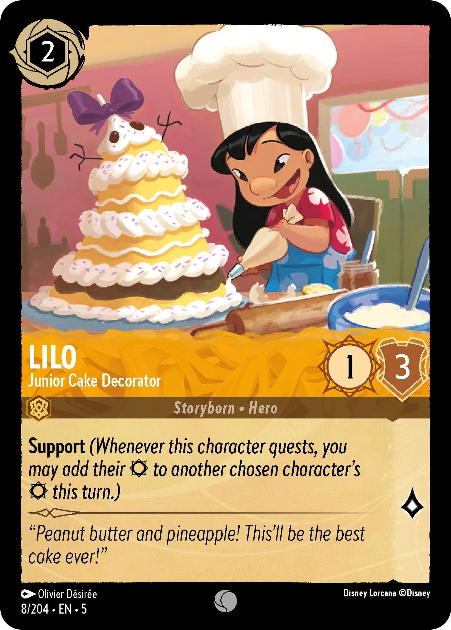 Image for Lilo - Junior Cake Decorator (8/204) (Shimmering Skies) - Disney Lorcana