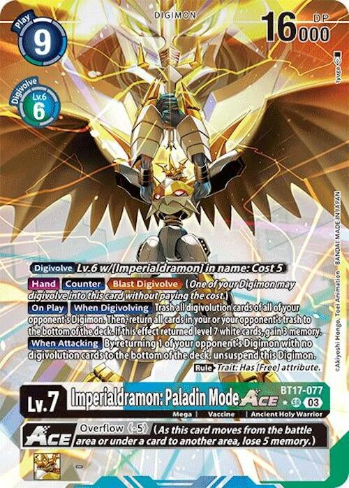 Image for Imperialdramon: Paladin Mode ACE (Alternate Art) (BT17-077 SR) (Secret Crisis) - Digimon Card Game