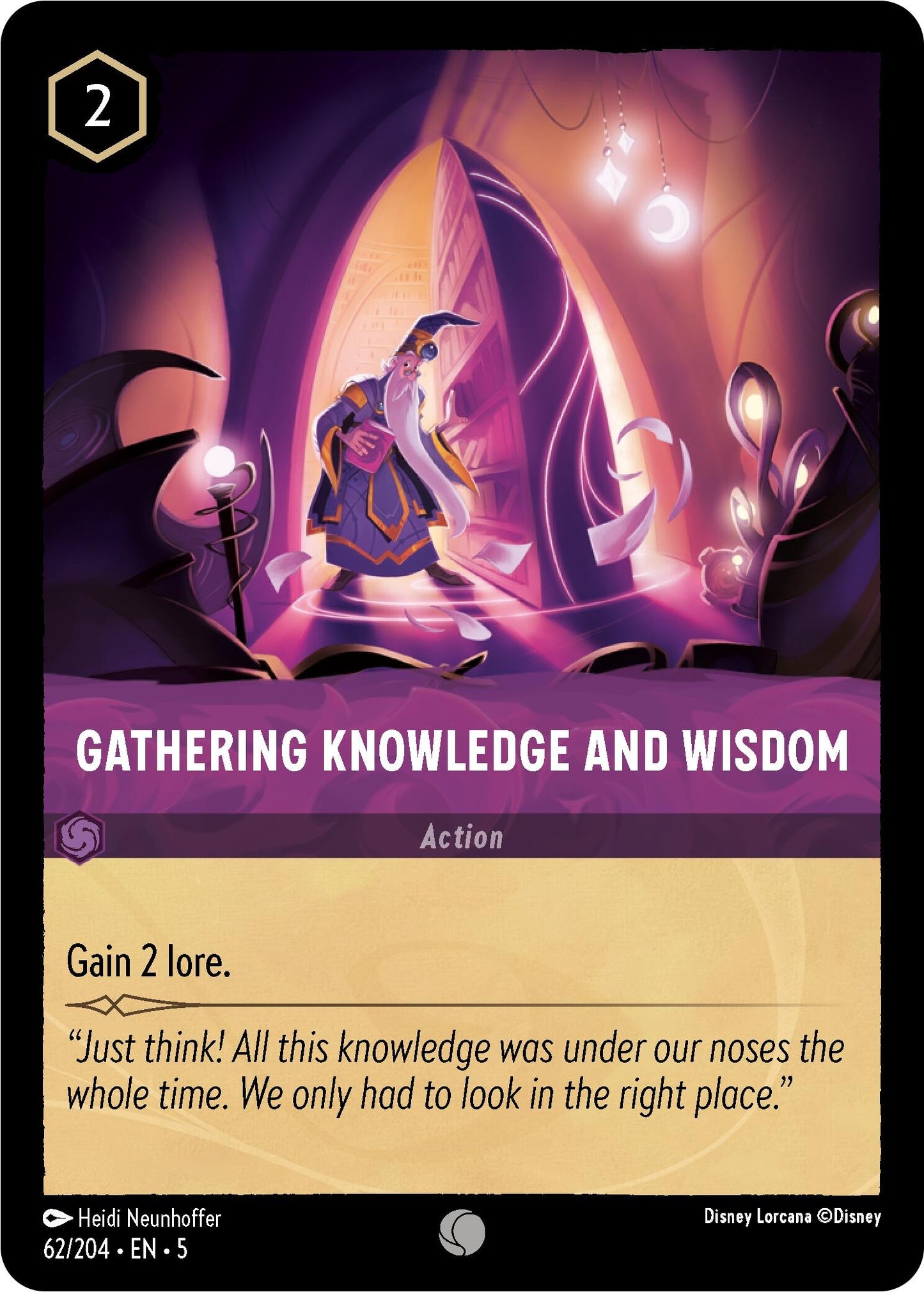 Image for Gathering Knowledge and Wisdom (62/204) (Shimmering Skies) - Disney Lorcana