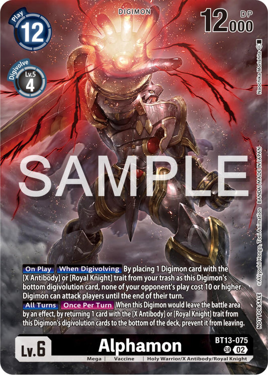 Image for Alphamon (Pre-Release Tournament Participation Card) (BT13-075 SR) (Secret Crisis Pre-Release Cards) - Digimon Card Game