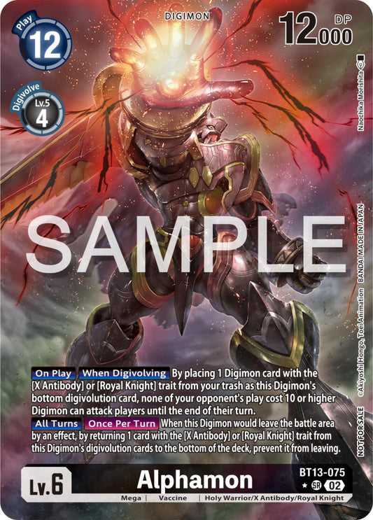 Image for Alphamon (Pre-Release Tournament Winner Card) (BT13-075 SR) (Secret Crisis Pre-Release Cards) - Digimon Card Game