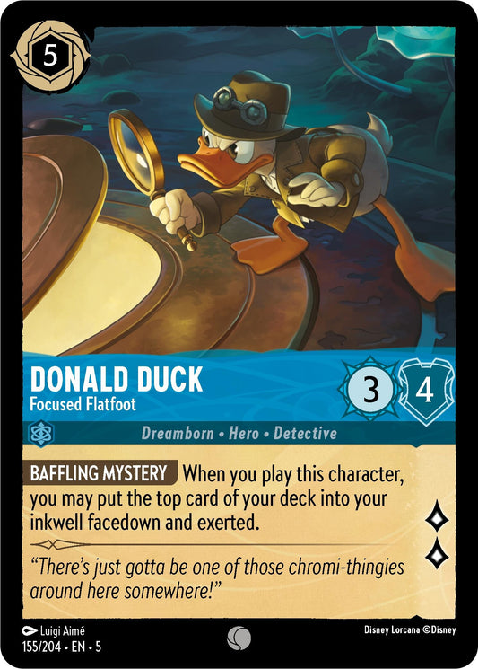 Image for Donald Duck - Focused Flatfoot (155/204) (Shimmering Skies) - Disney Lorcana