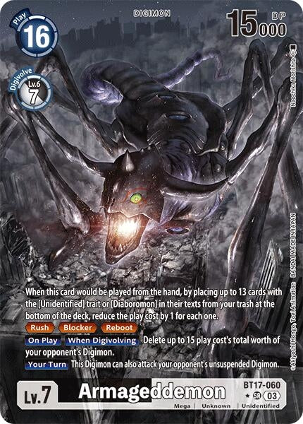 Image for Armageddemon (Alternate Art) (BT17-060 SR) (Secret Crisis) - Digimon Card Game