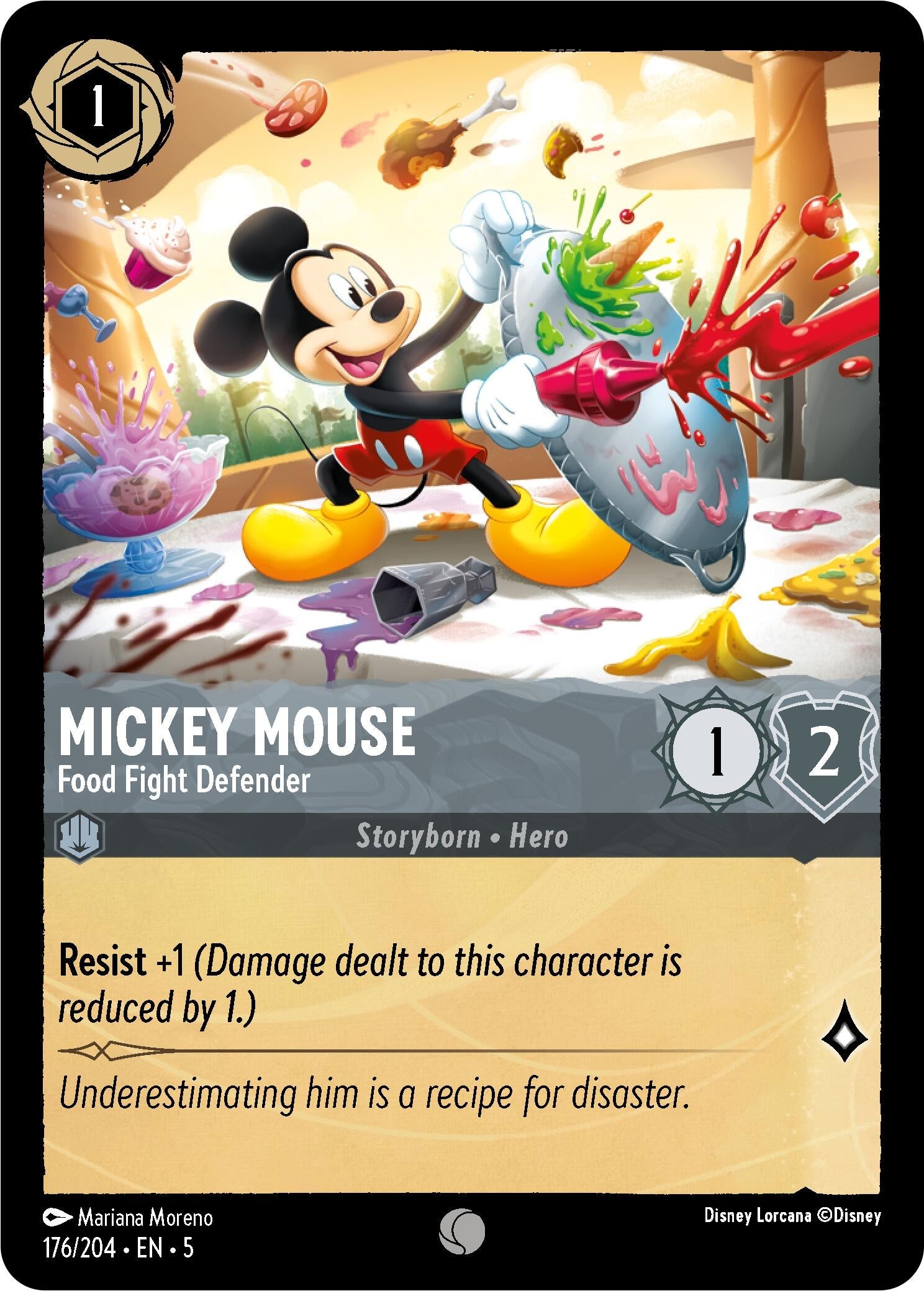 Image for Mickey Mouse - Food Fight Defender (176/204) (Shimmering Skies) - Disney Lorcana