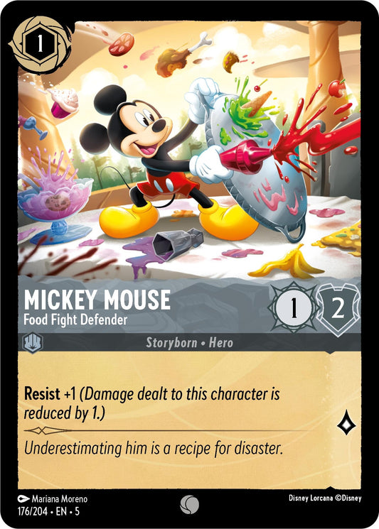 Image for Mickey Mouse - Food Fight Defender (176/204) (Shimmering Skies) - Disney Lorcana