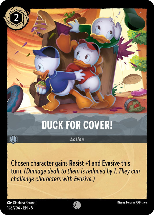 Image for Duck for Cover! (198/204) (Shimmering Skies) - Disney Lorcana