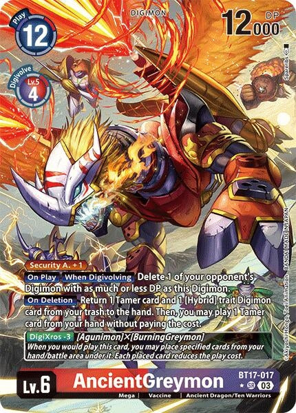 Image for AncientGreymon (Alternate Art) (BT17-017 SR) (Secret Crisis) - Digimon Card Game