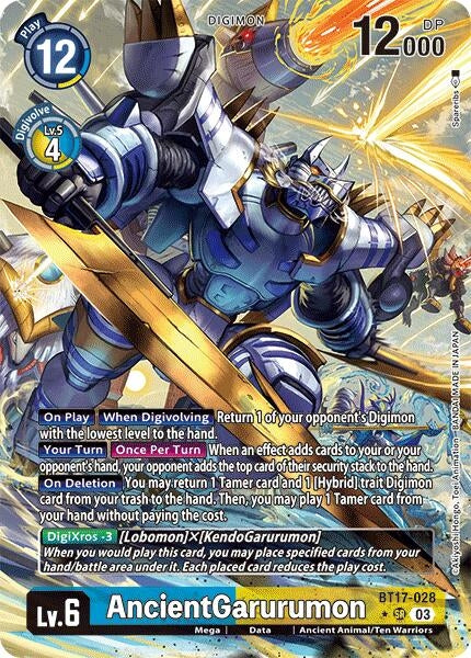 Image for AncientGarurumon (Alternate Art) (BT17-028 SR) (Secret Crisis) - Digimon Card Game