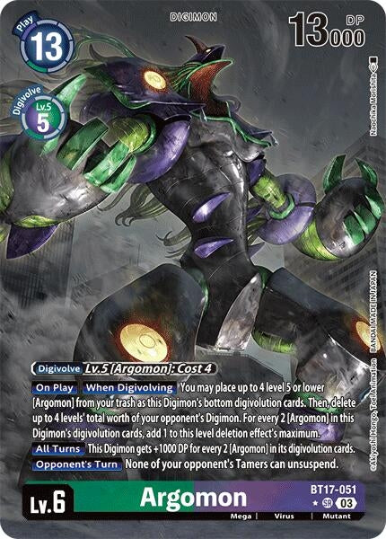 Image for Argomon - BT17-051 (Alternate Art) (BT17-051 SR) (Secret Crisis) - Digimon Card Game
